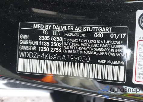 2017 Mercedes-Benz E 300 4Matic из США, поврежденный, VIN WDDZF4KBXHA199050